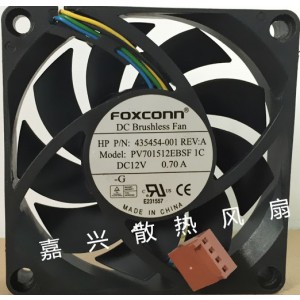 FOXCONN 435454-001 12V 0.7A 4wires Cooling Fan